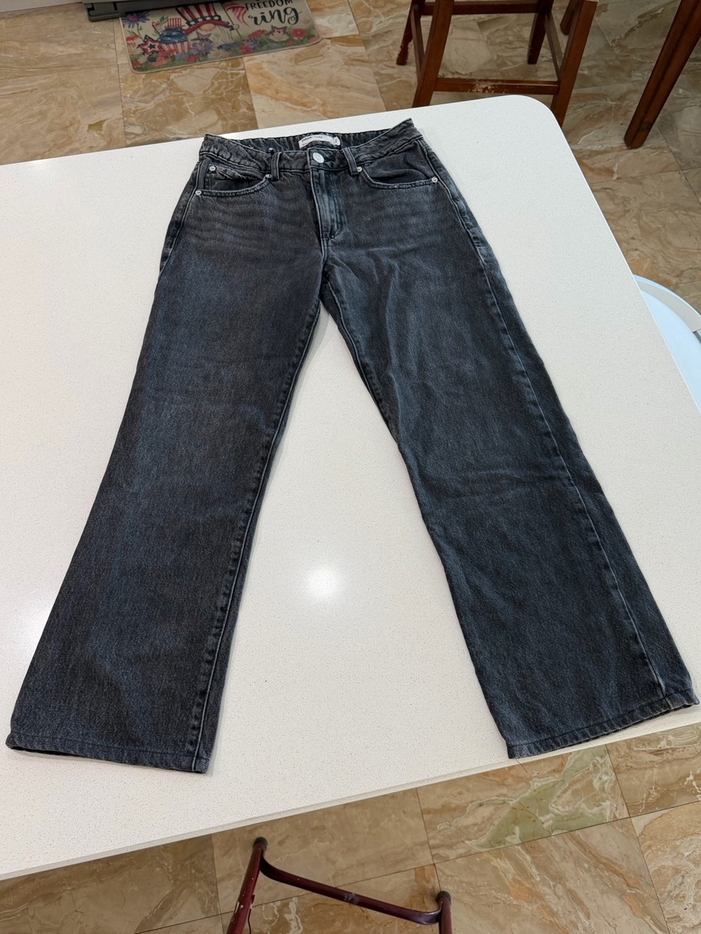 Garage Gray Denim Jeans with Branded Metal Button